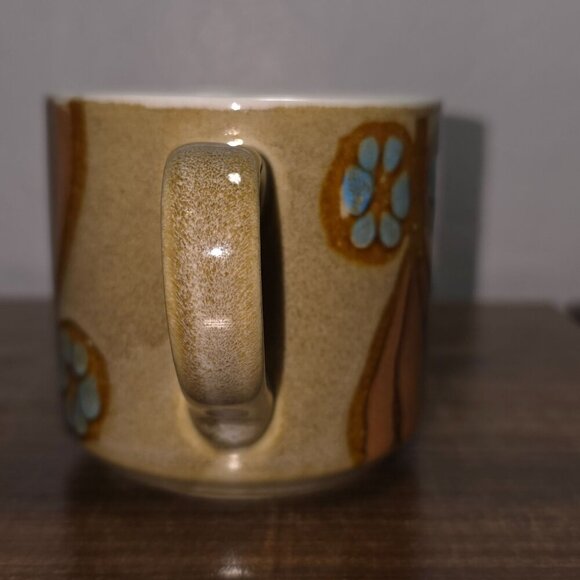 Set Of 4 Vintage MCM 1970s Ceramic Flower Print Coffee Cups/Mugs - READ - Picture 7 of 12